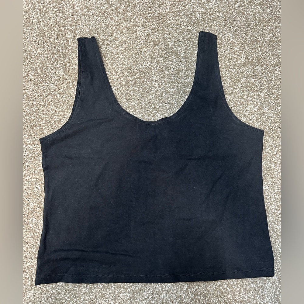 Top shop black crop tank size 10